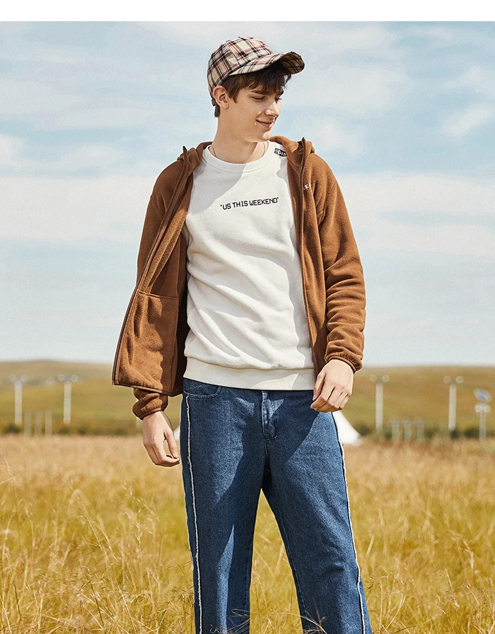 Semir флисовая Мужская куртка весна и осень мужской кардиган с капюшоном повседневная куртка Молодежная модная мужская теплая верхняя одежда
