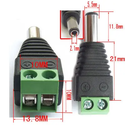 

DHL/EMS 300PC 2.1mm DC Power plug Terminals TO CCTV CD Notebook-A8