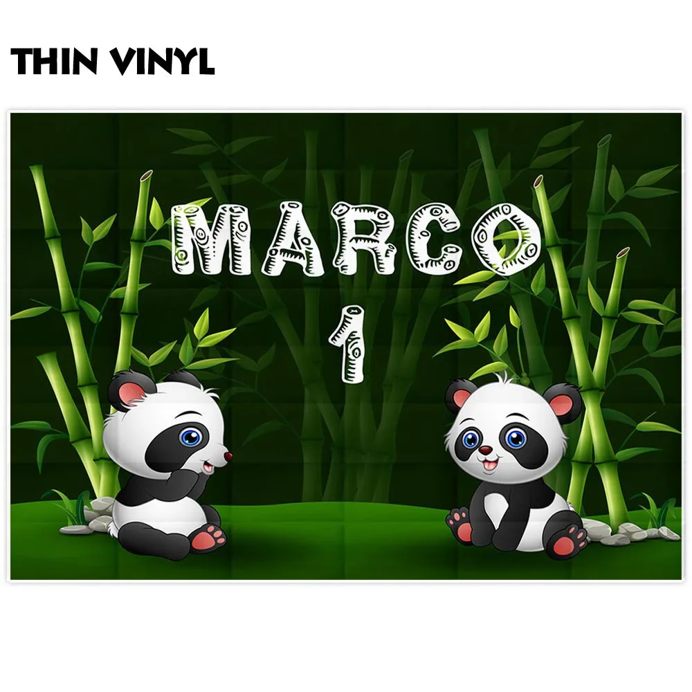 Allenjoy Pandas фон для фотосъемки 1 день рождения Bamboos Safari газон фотосессия день детей Photophoon фон для фотосъемки
