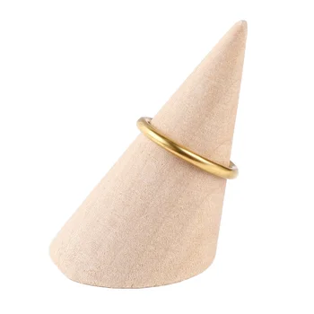 

1PC Ring Display Finger Cone Fingertip Ring Stand Jewellery Display Holder wood Storage New Useful Jewelry Accessories