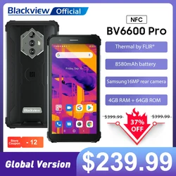 [In Stock] Blackview BV6600 Pro Rugged Mobile Phone Thermal Imaging Camera FLIR® Android 11 4GB+64GB 8580mAh Global Smartphone