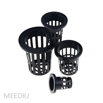 

10pcs black hydroponic net basket for filtering hydroponic plants