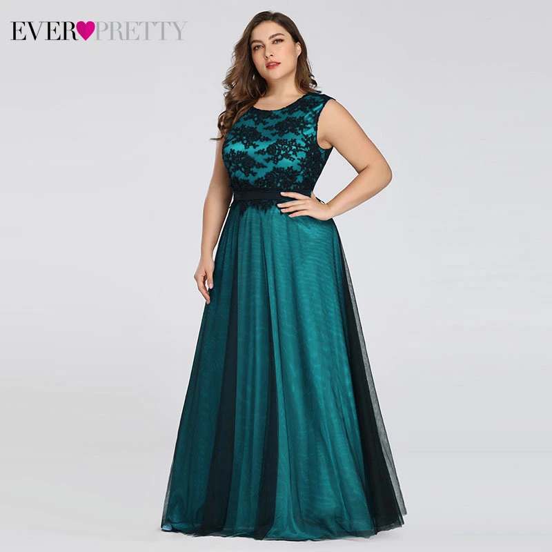 Plus Size Burgundy Prom Dresses Long Ever Pretty A-Line Lace Sleeveless Sashes Prom Dresses for Women Elegant Party Gowns 2020