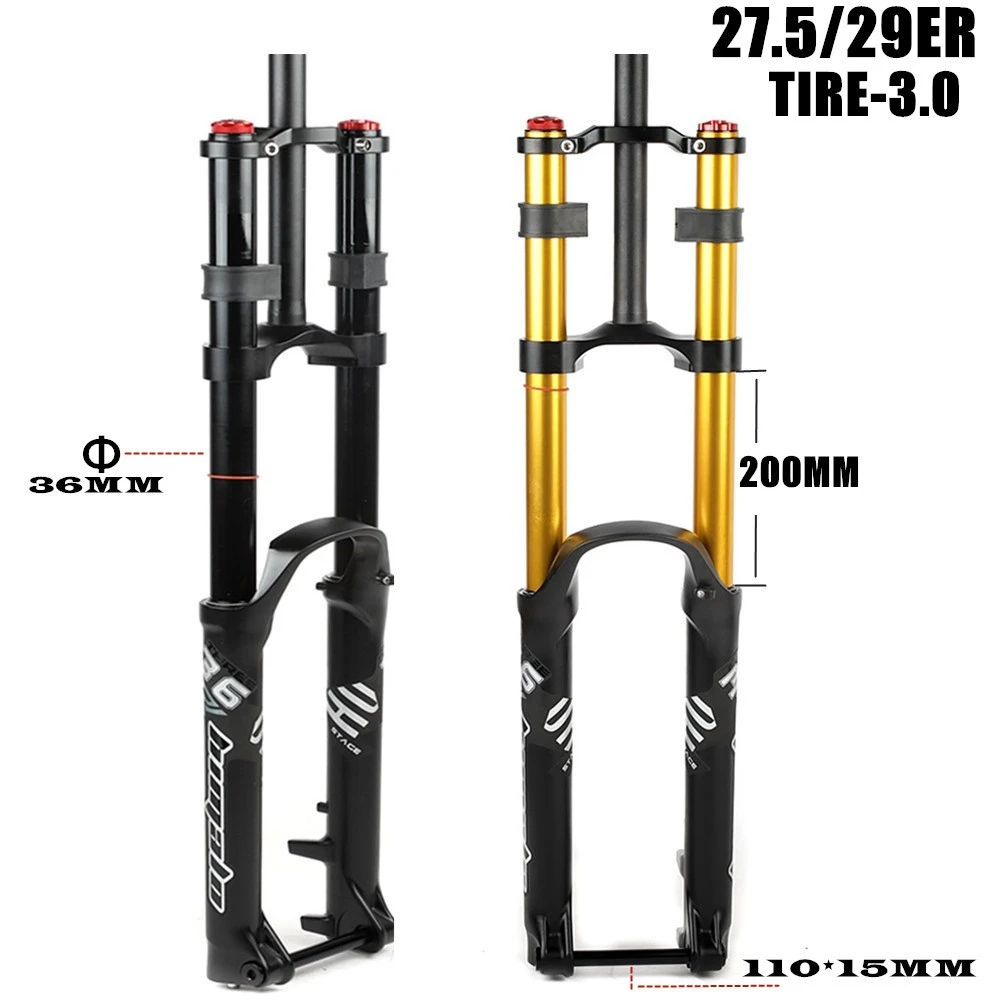 MTB Mountain Bike DH AM Dual Double Crown Suspension Air Fork 29er