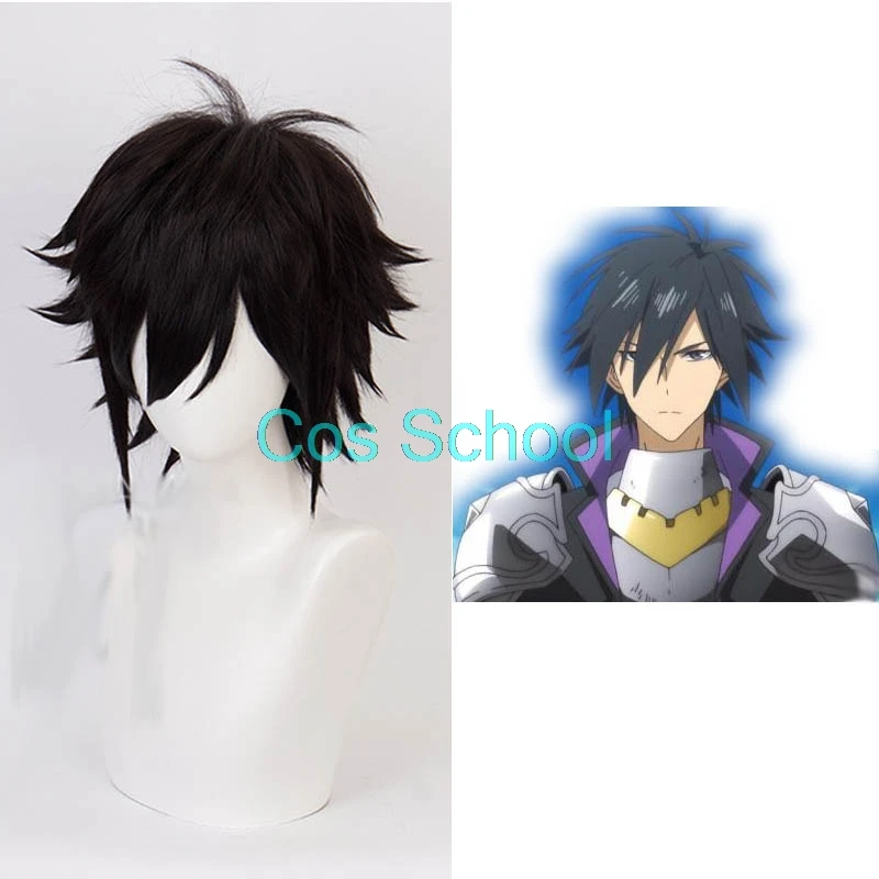Cos School Ryuguin Seiya парики Kono Yuusha ga Ore Tueee Kuse ni Shinchou Sugiru Косплей аниме черные короткие