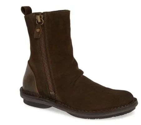 Ankle Boots for Women Vintage Zip Faux Suede Shoes Gladiator Chaussure Ladies Booties Casual Big Size Botas Mujer Invierno D28