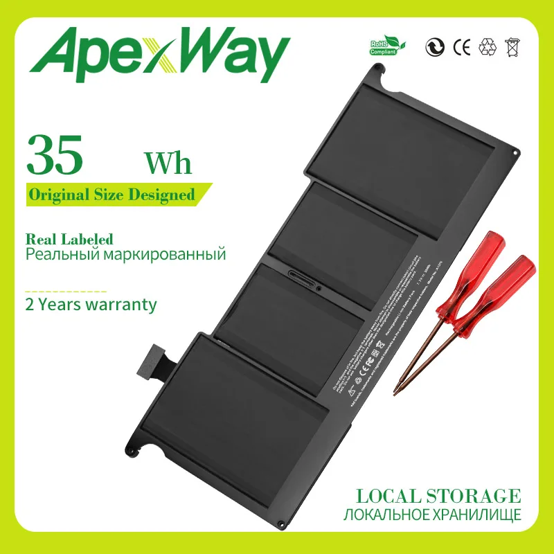 Apexway 35WH 7 3 V Новый A1375 аккумулятор для Apple Macbook Air 11 &quotMC505LL/A MC506LL/A MC507LL/A MC969LL/A |
