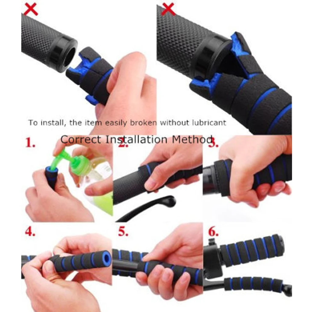 4Pcs BIKE BICYCLE MOTORCYCLE HANDLE BAR GRIP LEVER FOAM SPONGE COVER NONSLIP