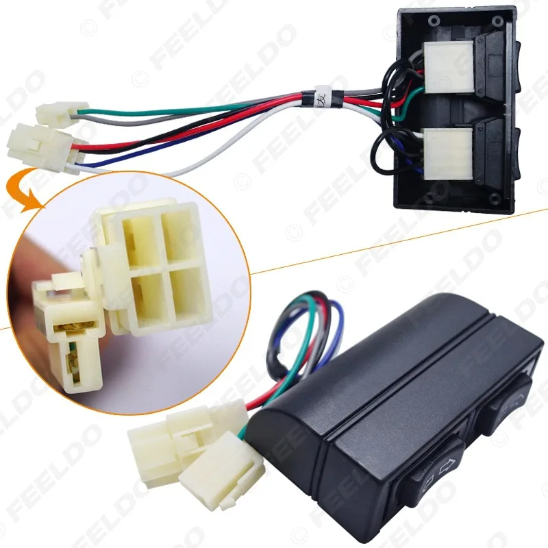 12 V/24 V 5PIN автомобиля Универсальный 2-дверный Электрический переключатель окна Стекло подъемник переключатель окна
