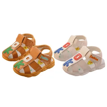 

Summer Baby Girls Breathable Anti-Slip Squeaky Shoes Sandals Toddler Soft Soled First Walkers