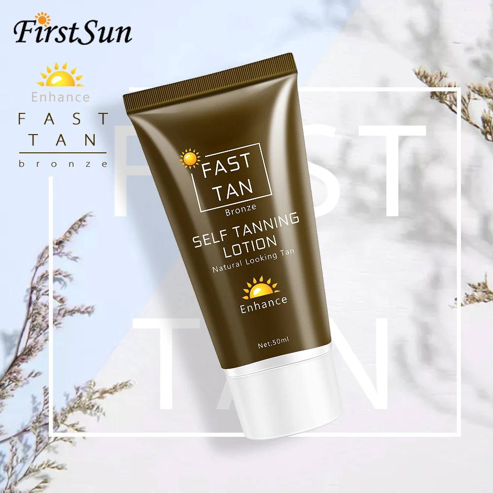 Dropshipping Self Tanner Mitt for Bronzer Face Body Solarium Cream for Day Tanning Sun Block Makeup Foundation Tanner Lotion