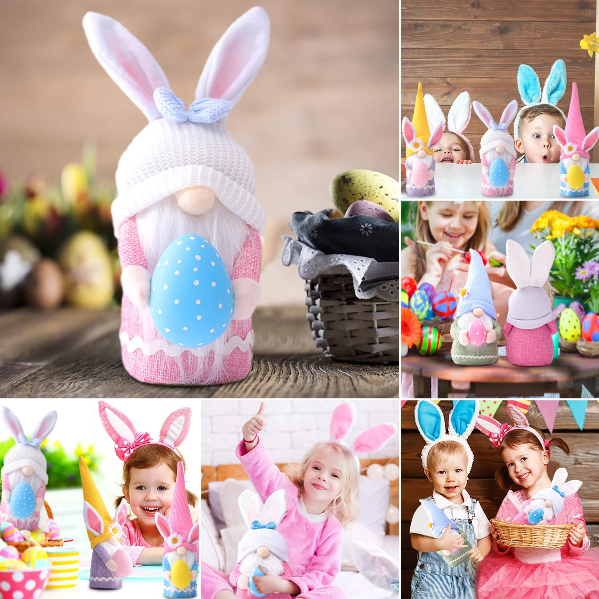 Bambola di Peluche Senza Volto Gnomo Fatta A Mano Decorazioni Pasquali Ornamenti per La Casa CoCokahu 2 Pezzi Decorazioni Pasquali Regali Pasquali per Bambini//Donne//Uomini