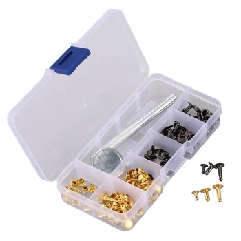 

63 psc Sets Snap Fasteners Kit 12mm Metal Snap Buttons Press Studs with 2 Pieces Fixing Tools 2 Color Clothing Snaps Kit for Clo