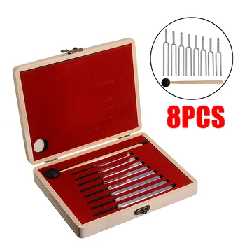 

8Pcs/set Steel Medical Tuning Fork Chakra Hammer Ball Diagnostic Mallet Tune Set Nervous System Testing Tuning Fork