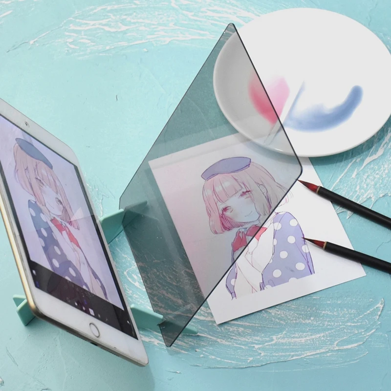 

Painting Mirror Plate Imaging Drawing Board Sketch Reflection Dimming Bracket Tracing Copy Table Projection Board Plotter