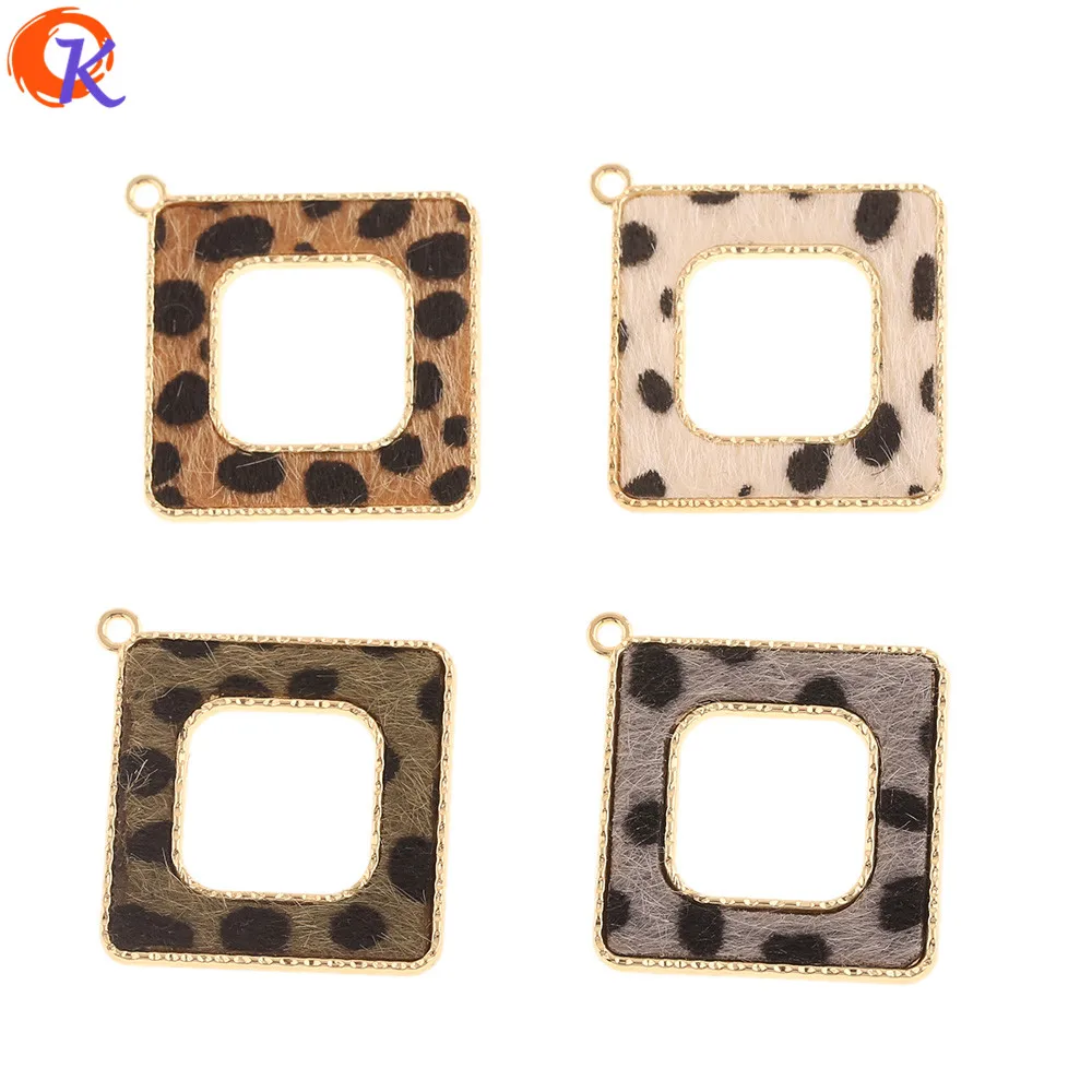 

Cordial Design 50Pcs 32*32MM Jewelry Accessories/Charms/Leopard Print Effect/Square Shape/Hand Made/Earring Findings/DIY Pendant