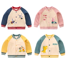 Manteaux d'automne à manches longues pour garçons et filles, hauts colorés imprimés de dessins animés, vêtements de Sport pour enfants, nouvelle collection