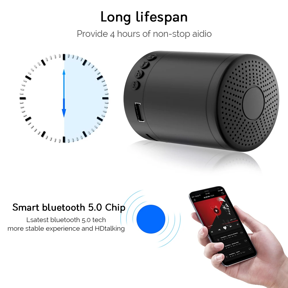 Willkey W2 Portable Bluetooth Speaker Stereo Bass wireless Speaker With FM Mini Column Music for TF Card speaker waterproof Willkey W2 Portable Bluetooth Speaker Stereo Bass wireless Speaker With FM Mini Column Music for TF Card speaker waterproof