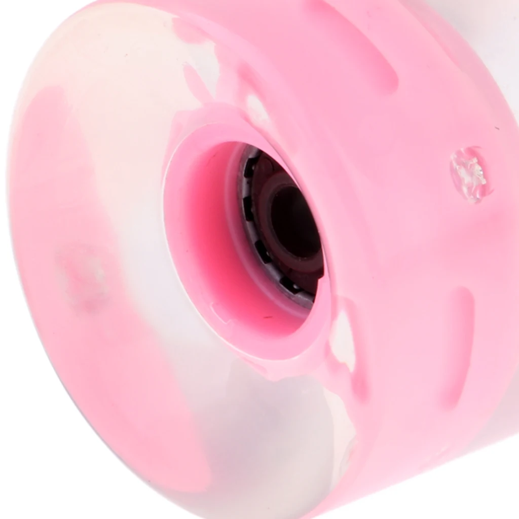 4pcs 60mm Light Up Flash Skateboard Longboard Wheels 78A with Bearing Core Glow at Night 5 color Skate Board Accessories