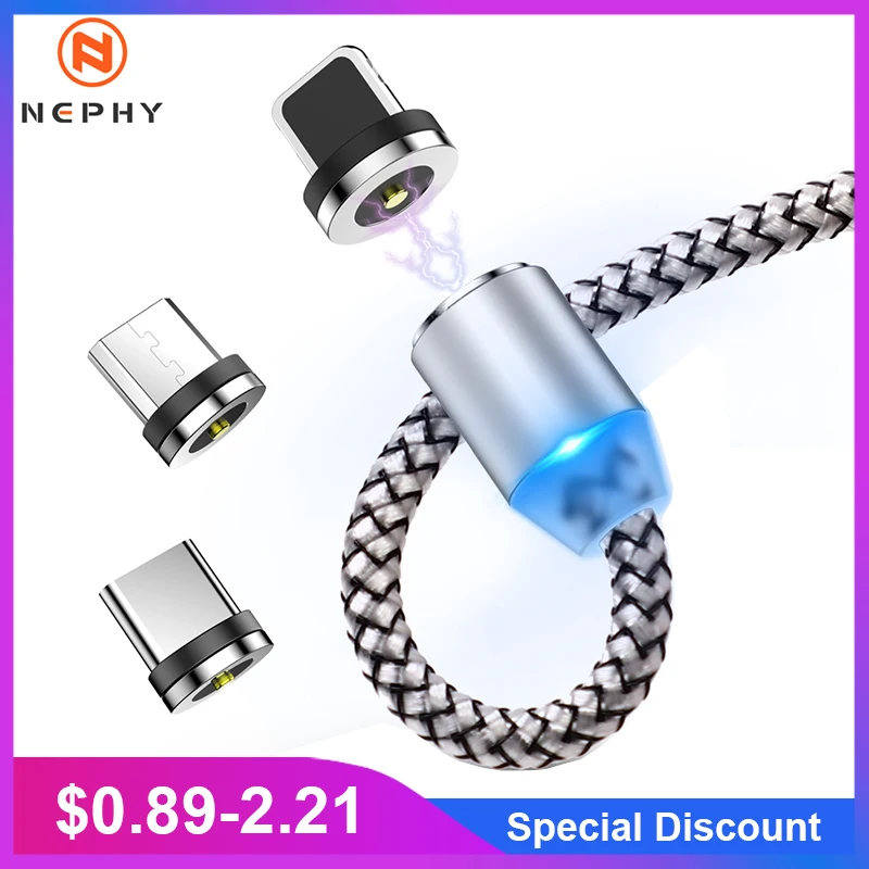 

1m 2m Magnetic Fast Charge Charger Type C Micro USB C Cable For iPhone 11 X 8 7 6 6S 5 5S Samsung Mobile Phone Cables Wire Cord