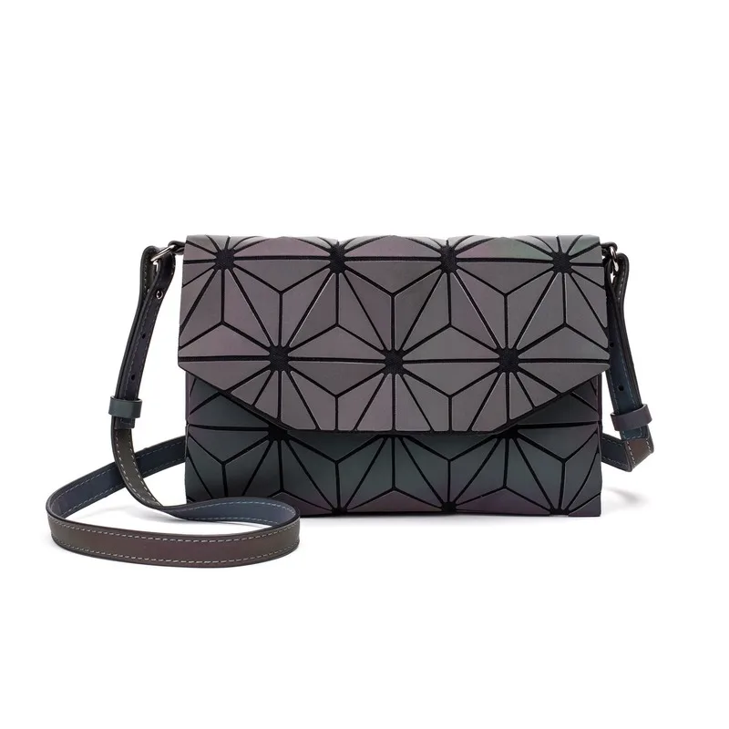 DIOMO Геометрическая женская сумка через плечо, сумки через плечо для женщин, светящийся светоотражающий маленький кошелек, сумка-конверт