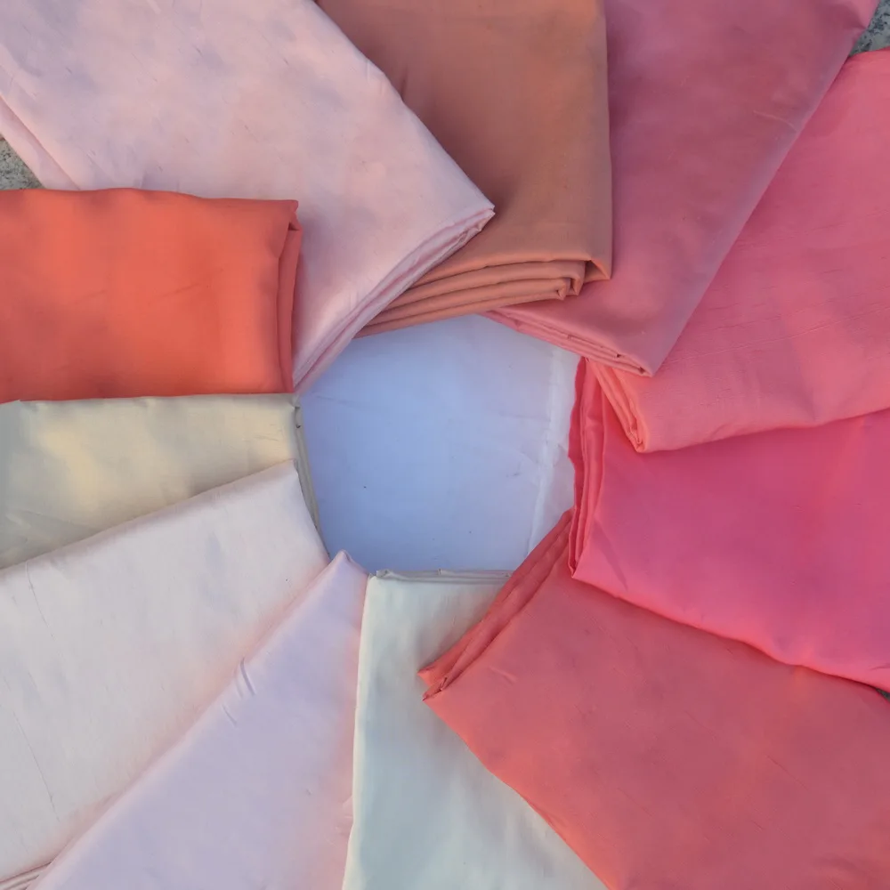 Sewing Fabric Color-changing silk double palace fabric mulberry cloth straight skeleton raw silk