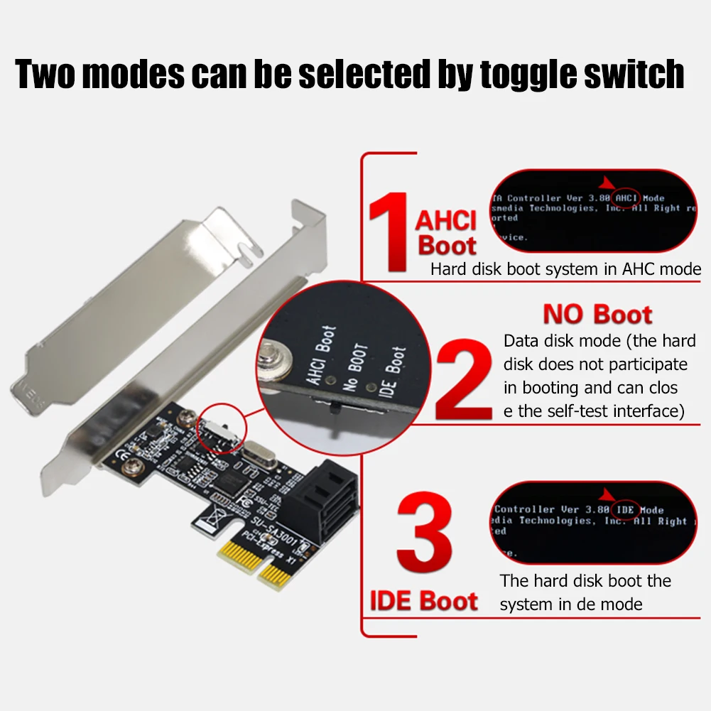 2 Port SATA III PCIe Expansion Raid Card SATA 3.0 to PCI e 1X Card PCI  Express Adapter Converter for Windows PC Accessories|Add On Cards| -  AliExpress