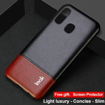 

Luxury Concise Leather Back Cover for Coque Samsung A40 Case Galaxy A 40 2019 Case A405 for Samsung Galaxy A40 Phone Cover Skin