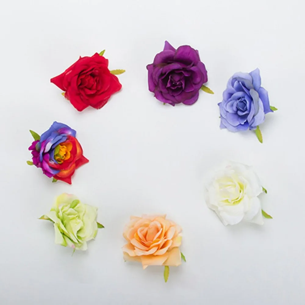 Мини Розовые розы многофункциональные искусственные головки цветов ручной
