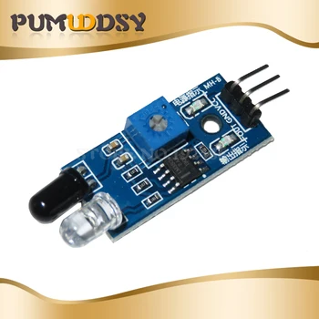 

100pcs Infrared barrier Module car obstacle avoidance obstacle sensors Black Line Identify adjustable distance