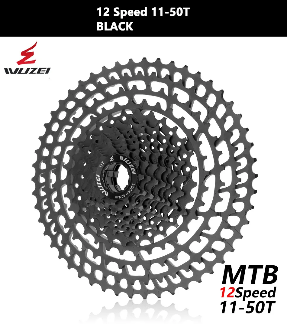 WUZEI MTB 12 Скоростей Freewheel 11-50T pinions 403g кассета Сверхлегкий ЧПУ колесо mmount запчасти для велосипеда