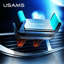 USAMS Car Air Vent Mobile Phone Holder 360 Rotate Clips Support 4-6 Inch Smartphone Bracket Stand For iPhone Huawei Xiaomi Oppo
