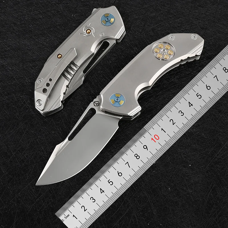 

DICORIA mg tyrant tactics folding knife M390 blade ball bearing titanium handle camping hunting outdoor Survival knives EDC Tool