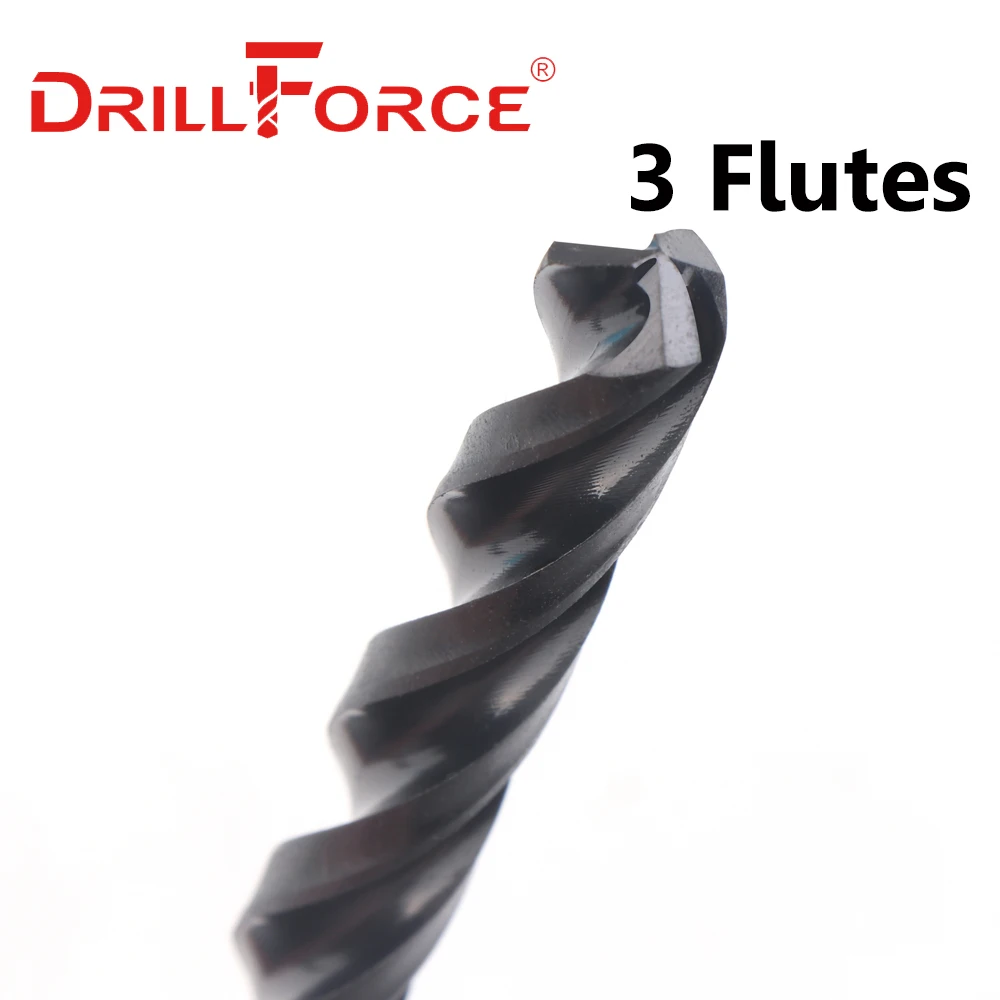 10PCS 3mm-12.5mm M35 HSSCO Cobalt TiAlN Drill Bits HSS 3 Flutes Twist Drill Bit For Stainless Steel(3/4/5/6/7/8/9/10/11/12.5mm)