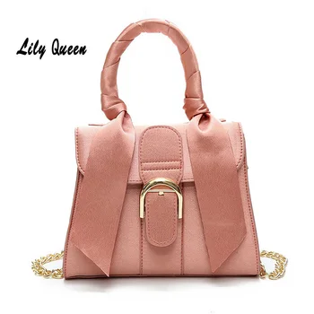 

LILY QUEEN Women Cute Bow Luxury Velvet Messenger Bag Crossbody Shoulder Fashion Leather Top Handle Ladies Handbag Purse