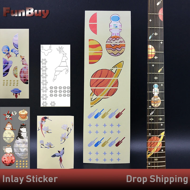10 шт. DIY электроакустическая гитара Инкрустация Стикер для гитары ra гриф наклейки