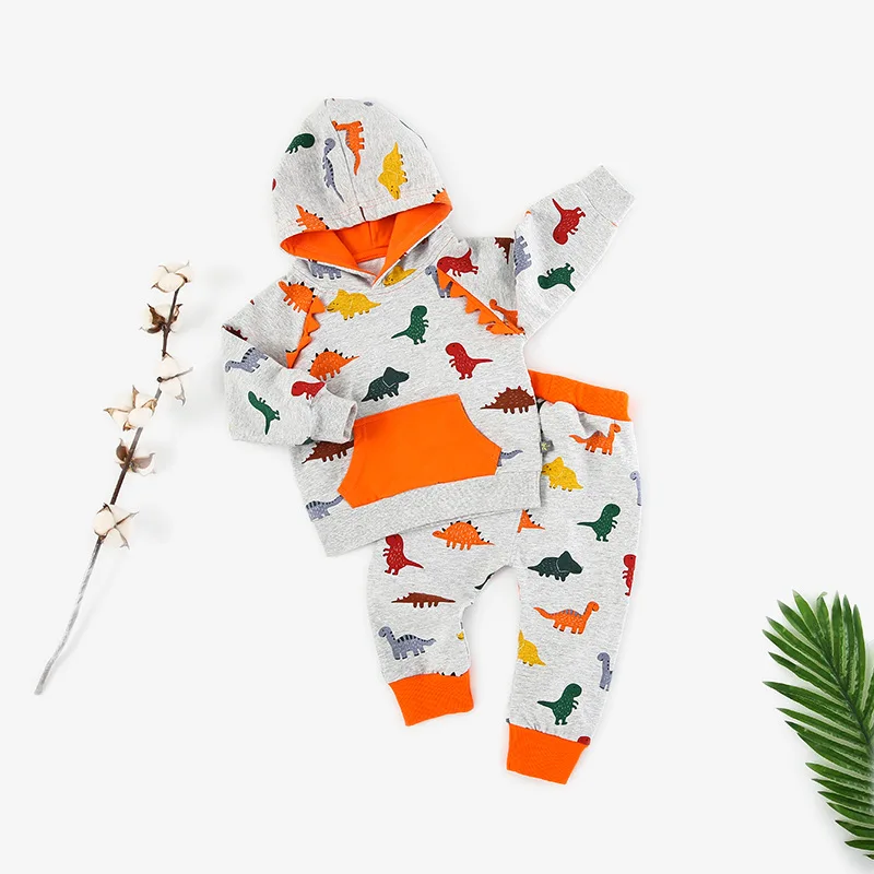 

Childrenswear Cross Border for INS Hot Selling BOY'S Dinosaur Set 1-4-Year-Old Boy Clothes Fashion-Factory a Generation of Fat