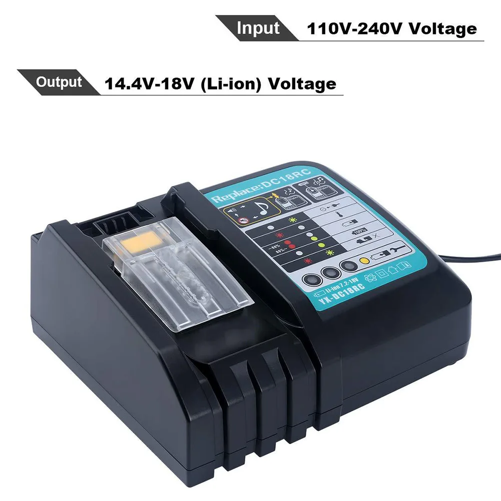 

Fast Battery Charger 14.4v/18v DC18RA\RC 3A Quick Charging for Makita BL1815 BL1830 OUJ99