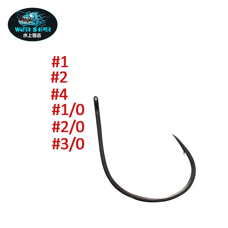 WATER SNIPER Fishing Wacky Hooks 10PCS High Carbon Steel Barbed Hook Drop Shot Wacky Rig For Bass Fishing Soft Worm Hook