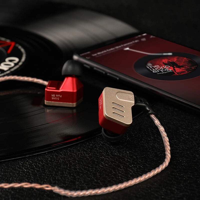 Плотным верхним ворсом KZ BA10 5BA Hi-Fi бас наушники в ухо монитор Спортивная гарнитура Шум шумоподавления наушники замена кабеля AS10 ZS6