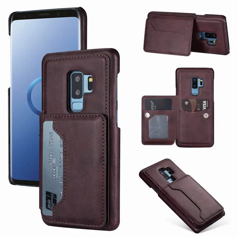 Чехол в стиле ретро со слотом для кредитных карт для samsung Galaxy A7 S10E S10 Plus S9 S8 A50 A70 Note 8 9 чехол с магнитной задней крышкой с функцией подставки - Цвет: 4