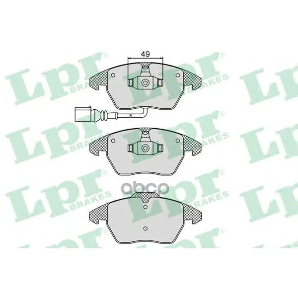 Колодки Тормозные Audi A3/Volkswagen G5/Passat 06/Touran 0306/Caddy 04 Пер. Lpr 05p866 Lpr арт. 05P866