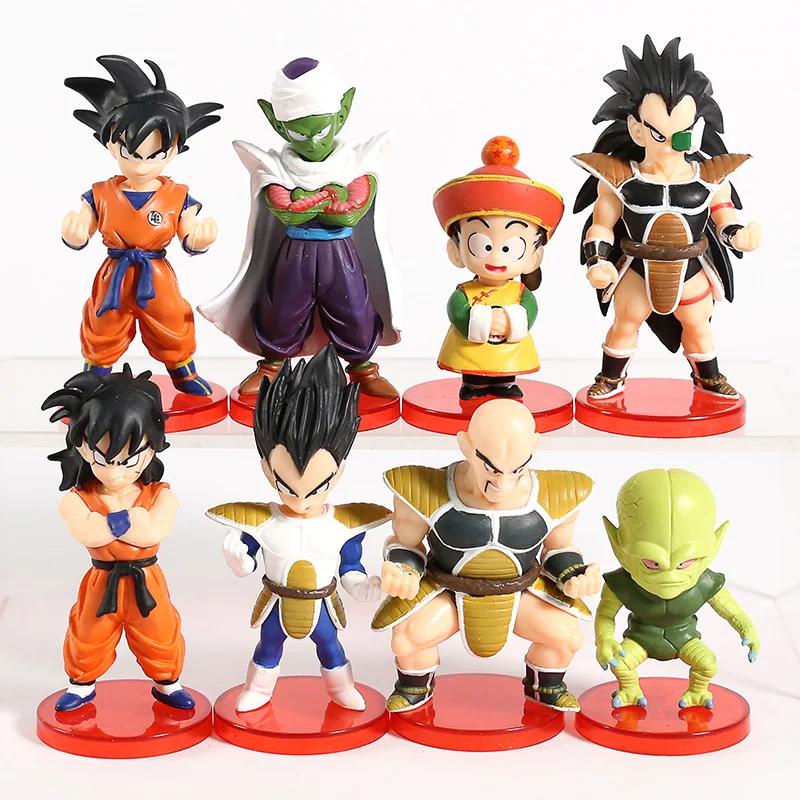 vol1 no box Dragon Ball Z Сон Гоку Гохан Чичи Bulma с логотипом и надписью из Gyumao плов Mai Shu ouma Kaio Монстр морковь Фос Фигурки игрушки 8 шт./компл - Цвет: vol1 no box