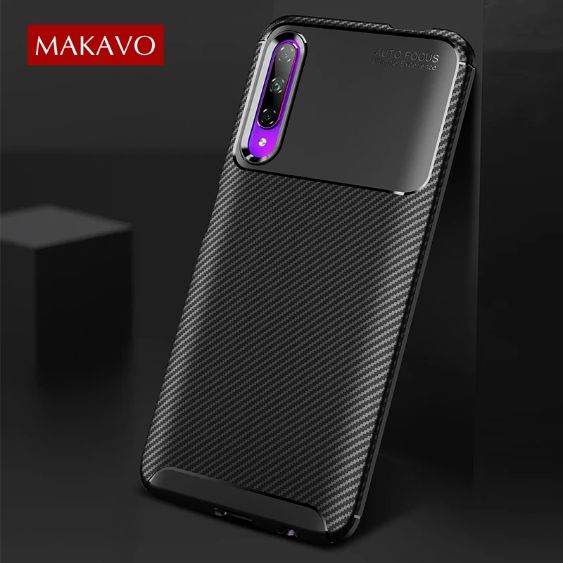 Для huawei Honor 9X чехол из углеродного волокна Полная защита Мягкая силиконовая