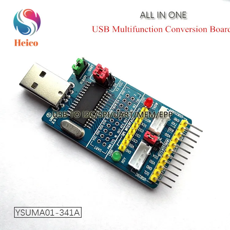 USB к iec/IIC/SPI/UART/ttl/ISP модуль адаптера EPP/MEM параллельный порт конвертер для серийная