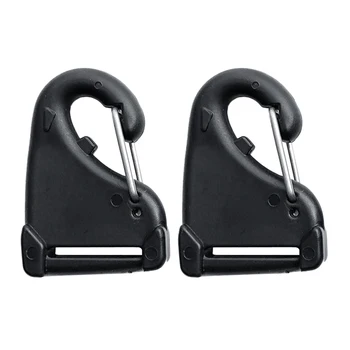 

2 Pcs Outdoor Carabiner Hook Buckle Nylon Belt Hang Kayak Accessary
