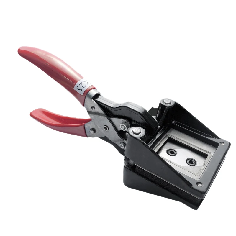 

32 X35 Mm Hand Held Actual Cut Paper Punch Circle Cutter Id License Photo Cutter