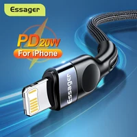 Essager USB Cable For iPhone 13 12 11 Pro Max 2021 New PD 20W Fast Charging USB Type C For iPad Charger Data Cable Wire Cord 2M 1