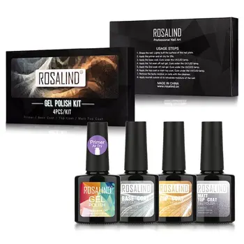 

Gel Nail Polish Kit Primer Base Matt Top Coat with Long Lasting Sealing Manicure NEW