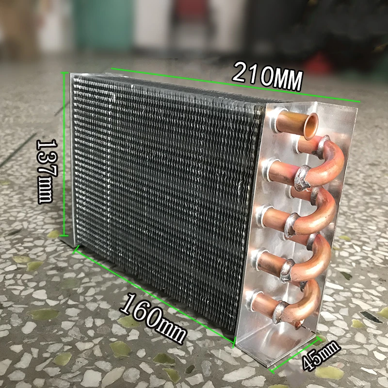 Finned condenser water air conditioner radiator water-cooled air-cooled hot and cold heat exchanger aluminum fins
